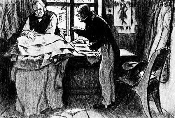 Petrovich的Akaky Akakievich   Boris Kustodiev