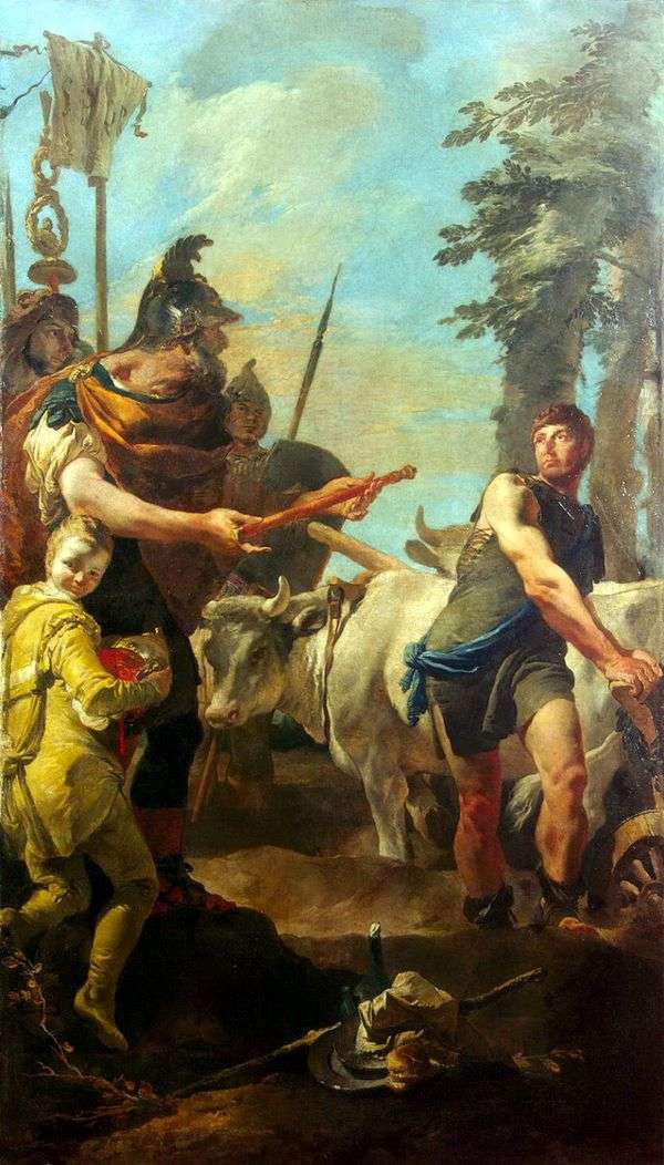 将Cincinnatus称为独裁者的力量   Giovanni Battista Tiepolo