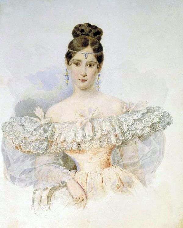 N. N. Goncharova的肖像   Karl Bryullov