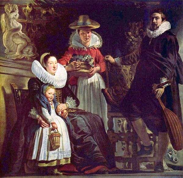 Jordaans家庭在花园里   Jacob Jordaens