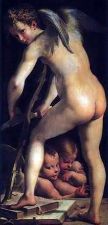 丘比特刨弓   Francesco Parmigianino