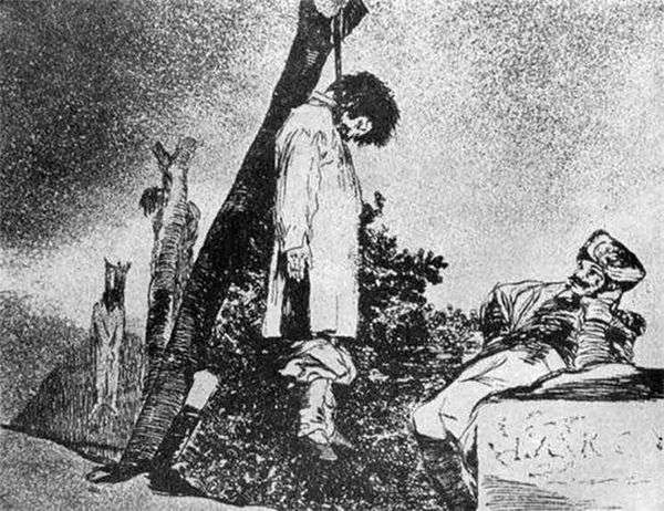 雕刻Caprichos（异想天开）战争的恐怖   Francisco de Goya