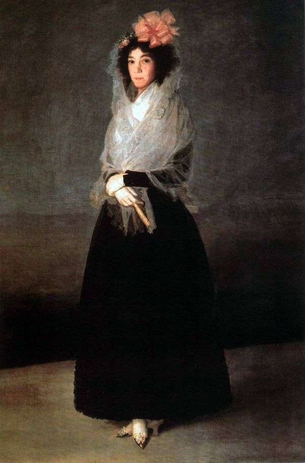 伯爵夫人Carpio，Marquise de la Solana   Francisco de Goya画象
