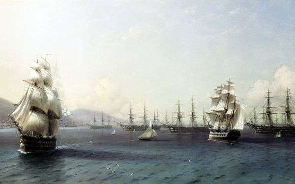 Feodosia的黑海舰队   Ivan Aivazovsky