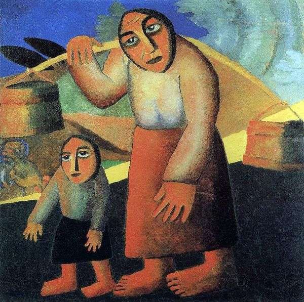 有桶的农民妇女   Kazimir Malevich