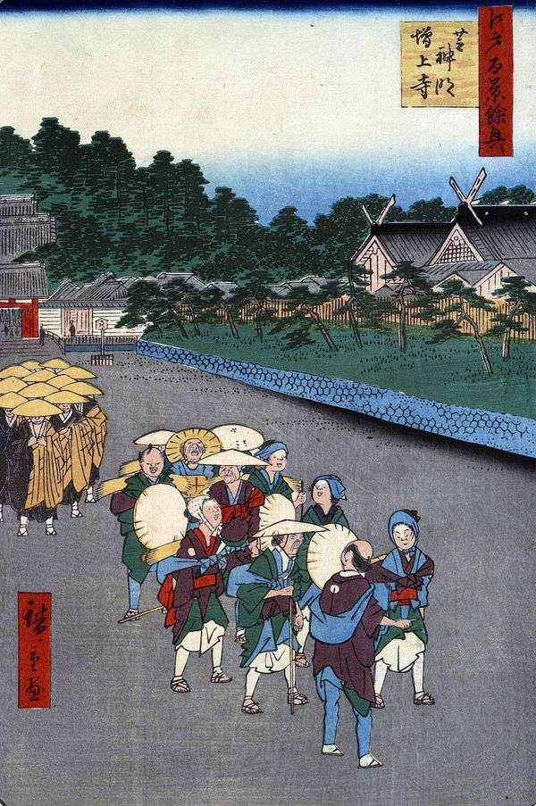Shiba Simmei Shrine，Sib的Zozedzi修道院   Utagawa Hiroshige