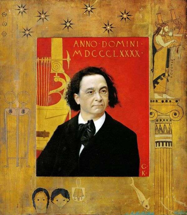 Joseph Pembauer，钢琴家和音乐老师的肖像   Gustav Klimt