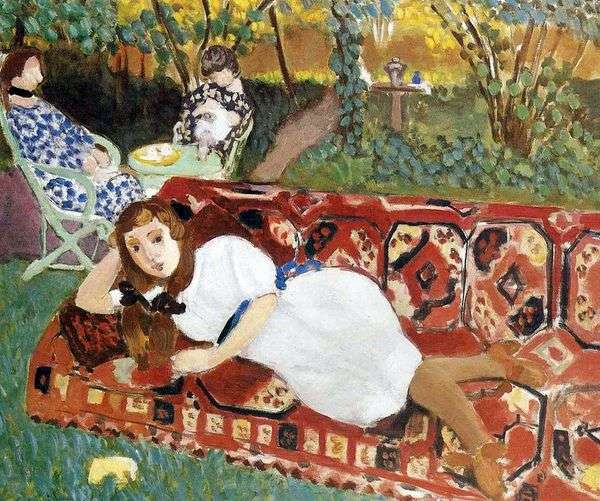 花园里的年轻女性   亨利马蒂斯