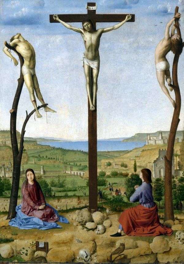钉在十字架上   Antonello da Messina
