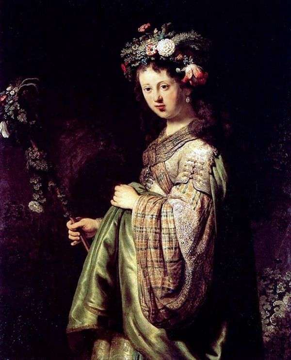 Saskia（Flora）   伦勃朗Harmens Van Rhine