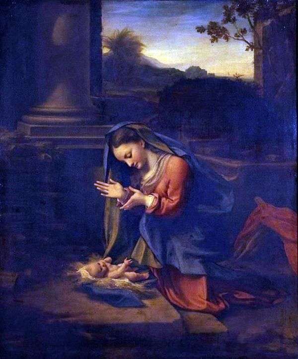 麦当娜对婴儿的崇拜   Correggio（Antonio Allegri）