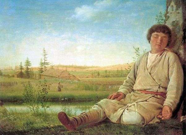 睡觉的牧羊人   Alexey Venetsianov