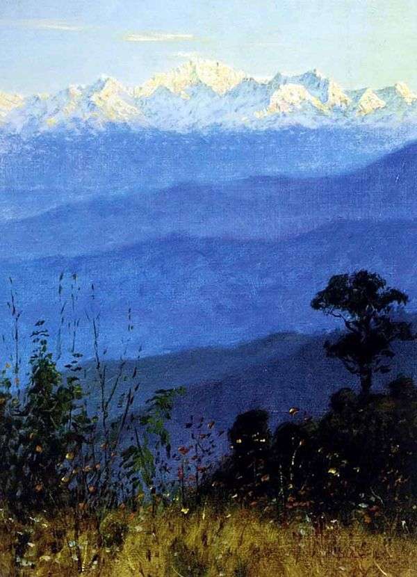 喜马拉雅山在晚上   瓦西里Vereshchagin