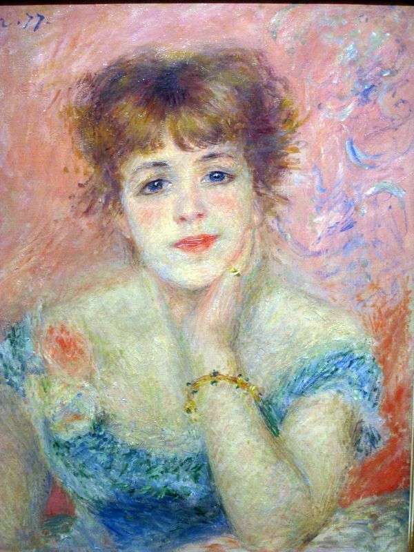 女演员Jeanne Samary   Pierre Auguste Renoir的肖像