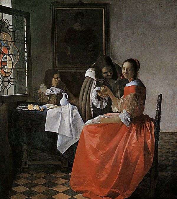夫人和两位先生   Jan Vermeer