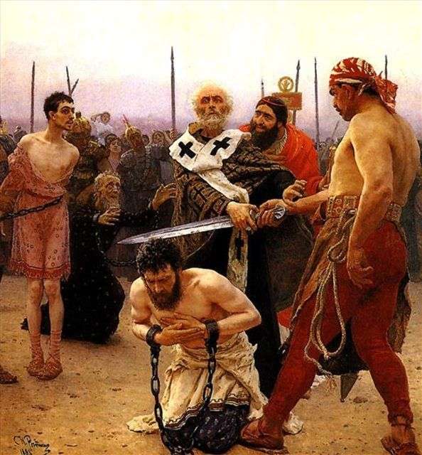 尼古拉 米利基斯基（Nikolai Mirlikiysky）拯救了三名无辜被判死刑的人   伊利亚 列宾（Ilya Repin）