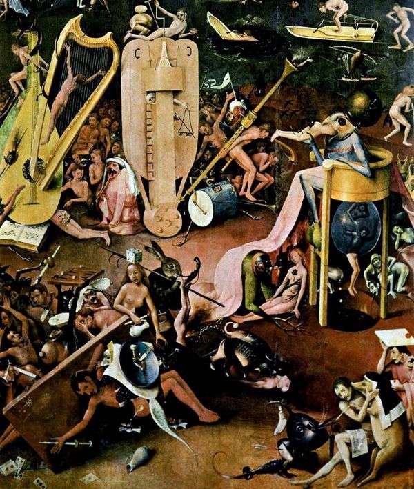 地狱。Tripty Delights的三联画细节花园   Hieronymus Bosch