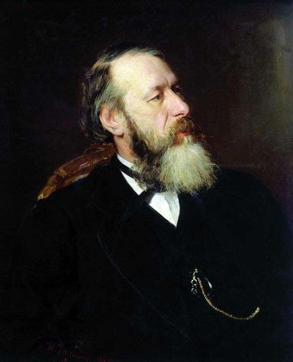 评论家V. V. Stasov的肖像   I. E. Repin