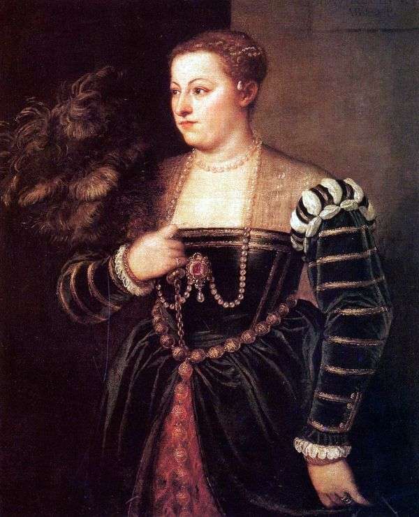 提香拉维尼亚的女儿   提香Vecellio的肖像