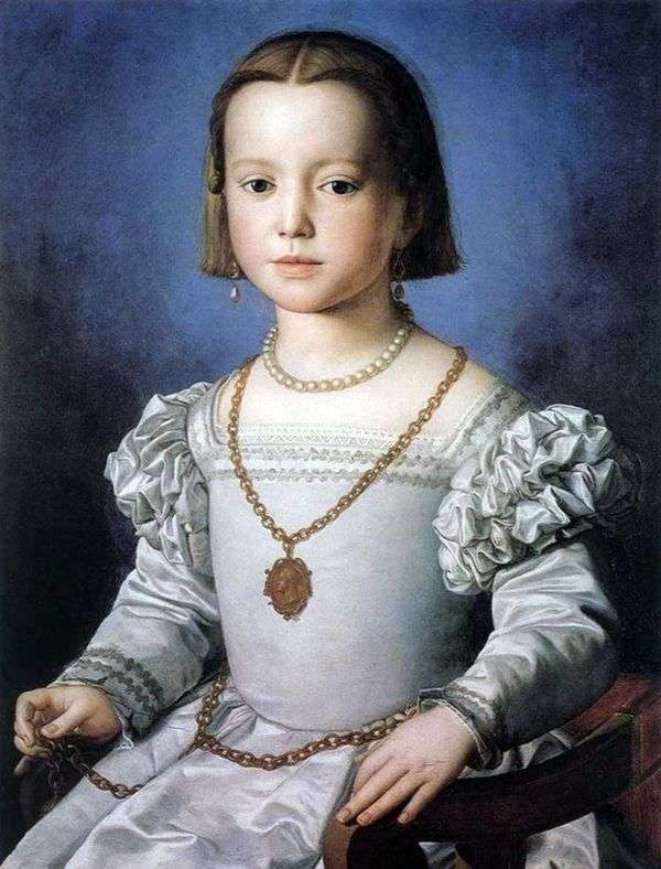 Bia Medici的肖像，Cosimo I的女儿   Agnolo Bronzino