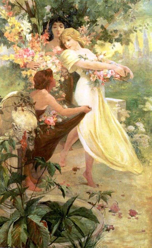 春天的精神   Alphonse Mucha